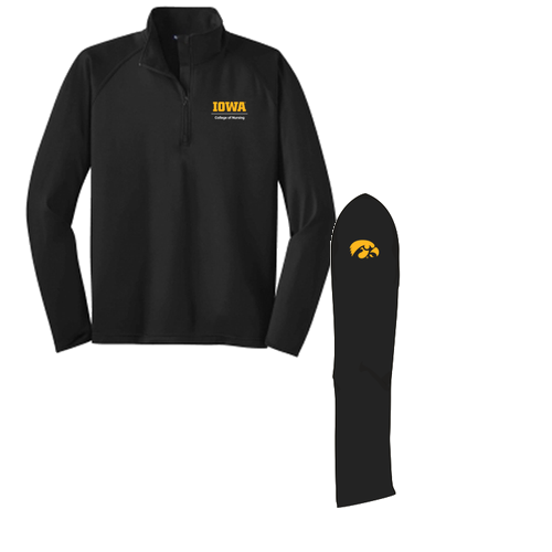 Sport Tek Sport Wick Stretch Half Zip Pullover -- Black