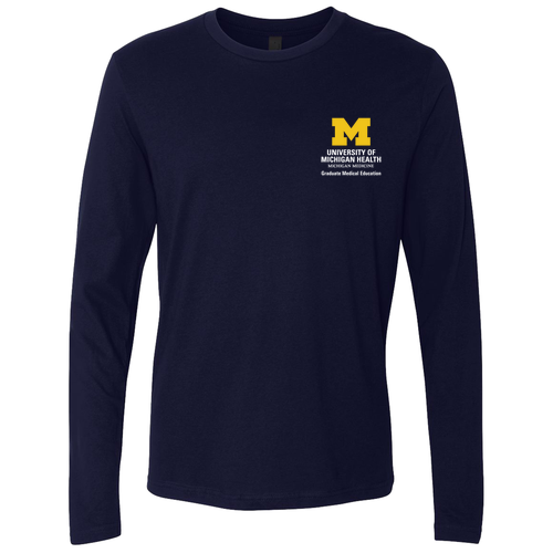 Next Level Apparel Premium Fitted Long Sleeve Crew -- Midnight Navy