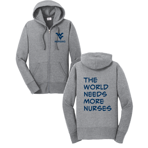 More Nurses Port and Company Core Fleece Pullover Hooded Sweatshirt -- Athletic Heather
