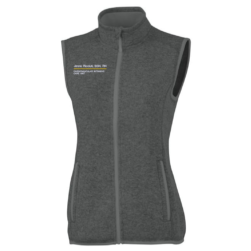 Charles River Womens Pacific Heathered Vest -- Charcoal Heather