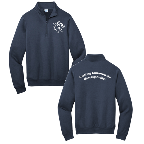 Port and Company Core Fleece Quarter-Zip Pullover Sweatshirt -- Navy