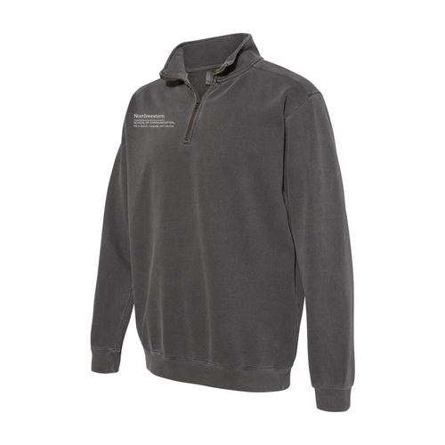Comfort Colors Unisex Garment-Dyed Quarter-Zip Sweatshirt -- Pepper