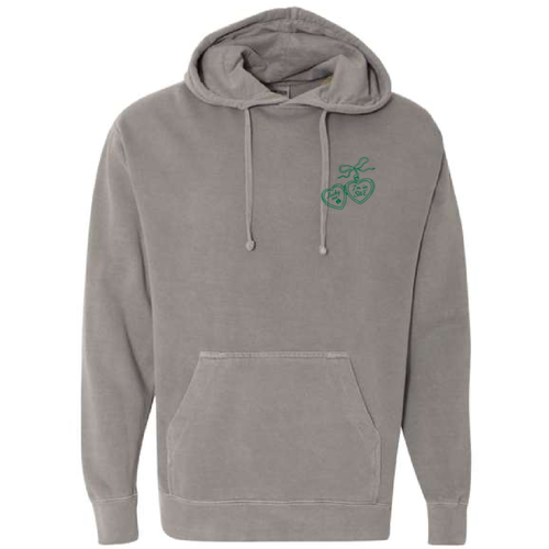 Comfort Colors Unisex Garment-Dyed Hooded Sweatshirt -- Grey