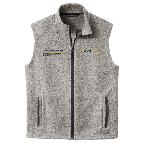Port Authority Sweater Fleece Vest -- Grey Heather