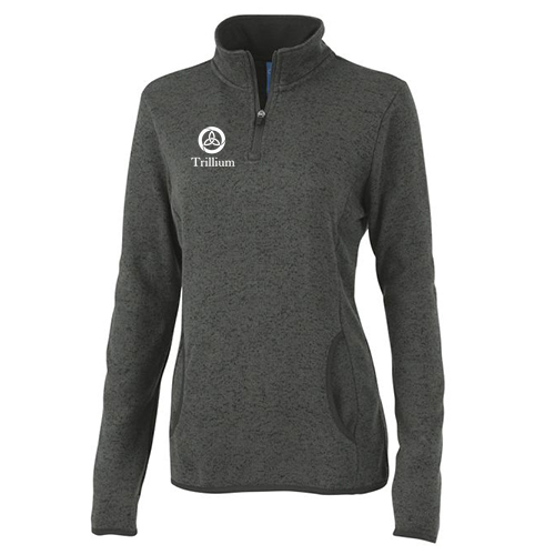 Charles River Womens Heathered Fleece Pullover -- Charcoal Heather