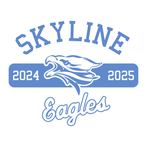 Gildan Heavy Cotton Basic T-Shirt -- White, Sky Logo