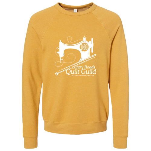 Bella Canvas Unisex Sponge Fleece Raglan Sweatshirt -- Heather Mustard