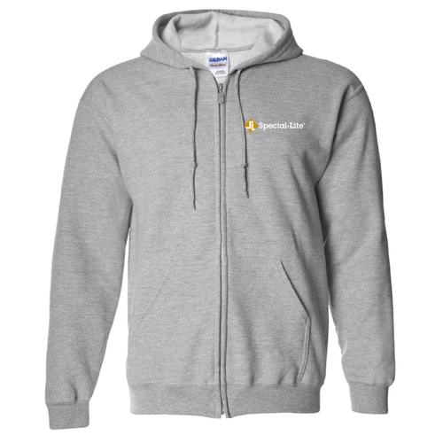 Gildan Full Zip Hooded Sweatshirt -- Sport Grey