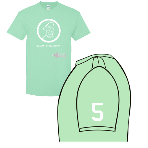 Brown, Hill and Parra 5th Grade Class Mint Green- Adult size