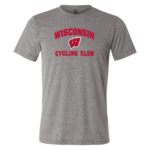 Wisconsin Cycling Club T-Shirt -- Grey TriBlend