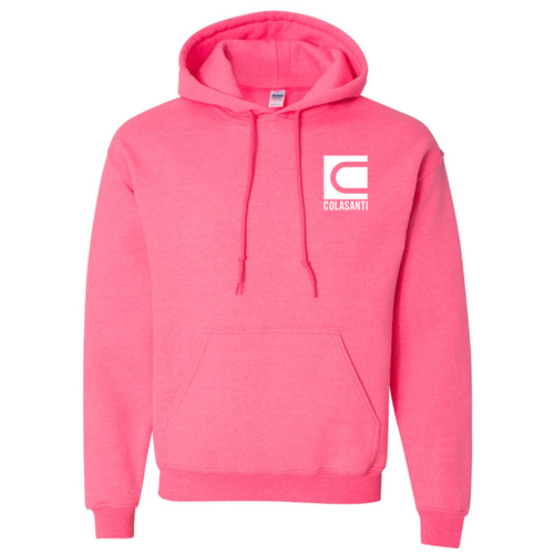 Gildan Heavy Blend Hooded Sweatshirt -- Safety Pink
