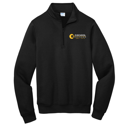 Port and Company Core Fleece Quarter-Zip Pullover Sweatshirt -- Jet Black