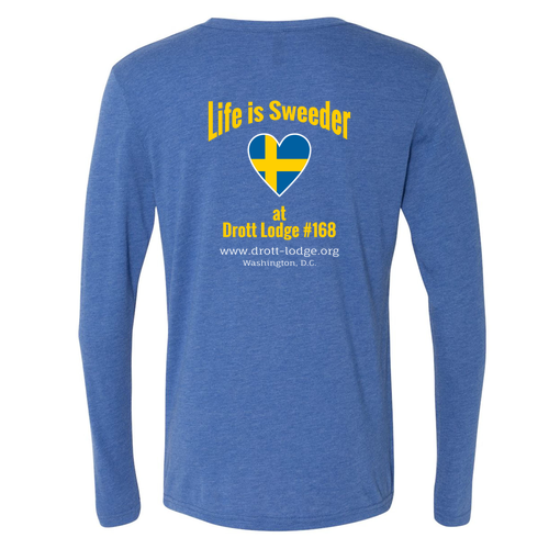 Next Level Men's TriBlend Long Sleeve Crew -- Vintage Royal