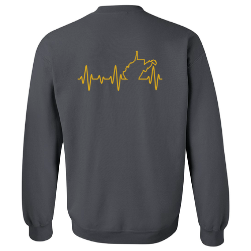 Screen Printed Gildan Heavy Blend Crew Neck Sweatshirt -- Charcoal