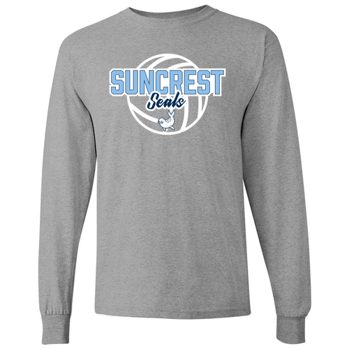 Gildan Heavy Cotton Longsleeve Basic T-Shirt -- Sport Grey