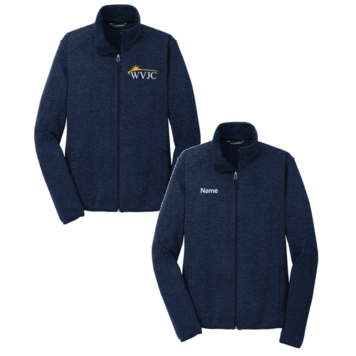 Port Authority Sweater Fleece Jacket -- River Blue Navy Heather