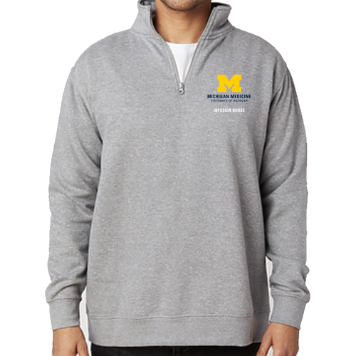 Cotton Heritage Quarter-Zip Fleece -- Carbon Grey