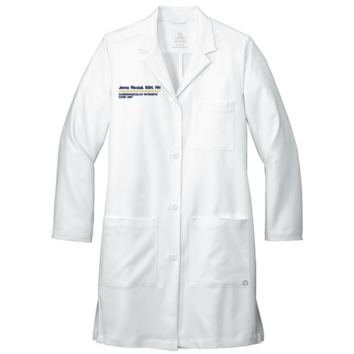 Wonderwink Women's Long Lab Coat -- White