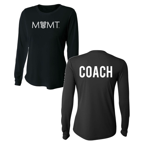 Coach's Womens Long Sleeve Cooling Performance Crew -- Black