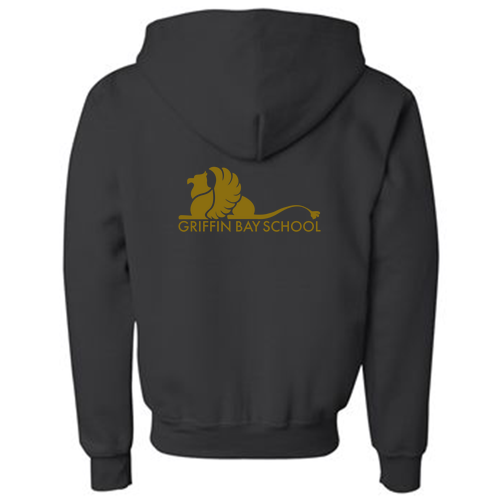 Gildan Full Zip Youth Hooded Sweatshirt -- Black