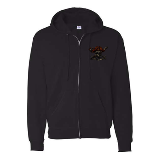 Hanes Eco Smart Full Zip Hood -- Black