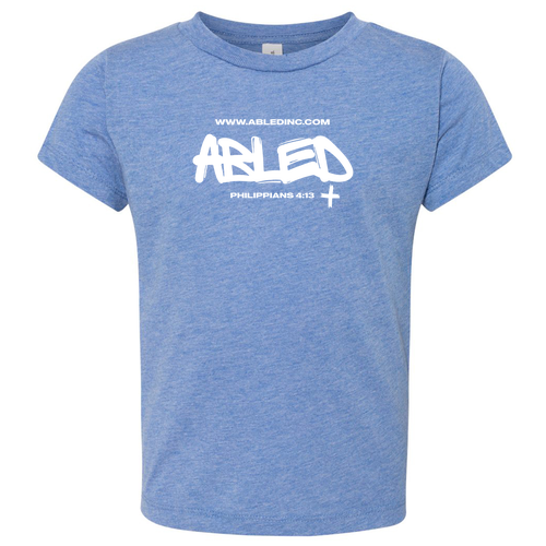 Toddler Bella Canvas Tri Blend Short Sleeve Tee -- Blue Triblend
