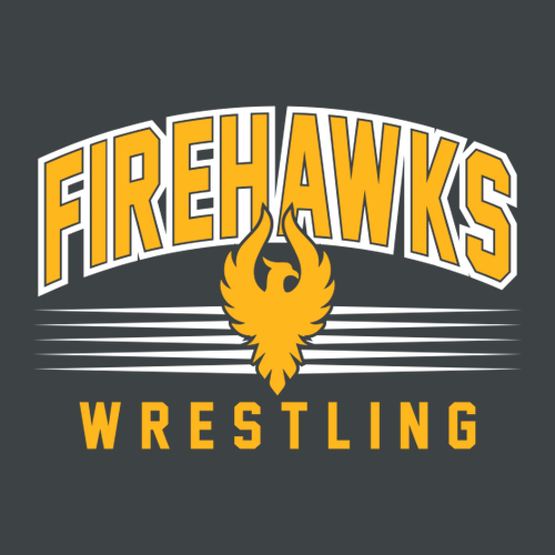 Fire Hawks Wrestling (Adult Sleeveless Hoodie) -- Graphite