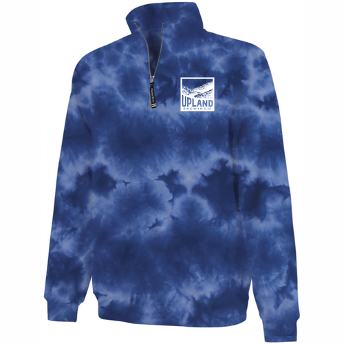 Charles River Crosswind Quarter-Zip Tie Dye Sweatshirt -- Navy Tie-Dye
