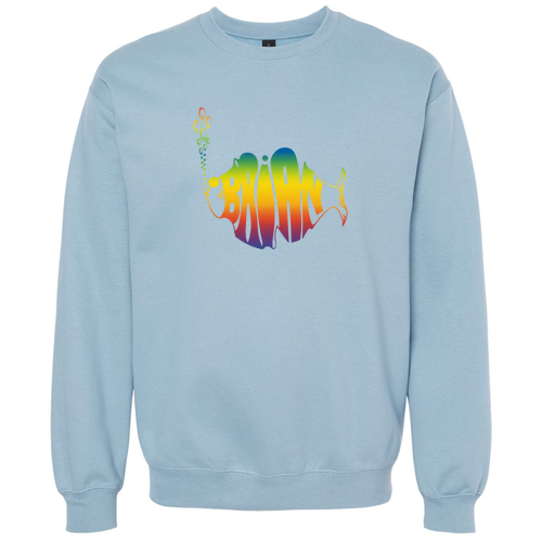 Gildan Adult Softstyle Fleece Crew Sweatshirt -- Stone Blue