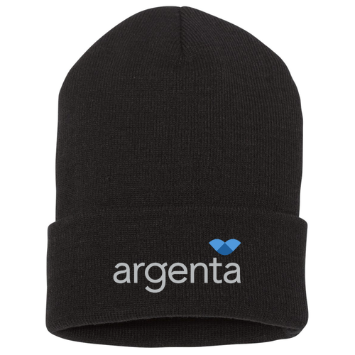 Yupoong Knit Hat with Cuff -- Black