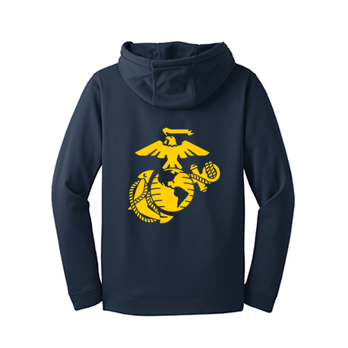 Fleece Hooded Pullover -- Navy