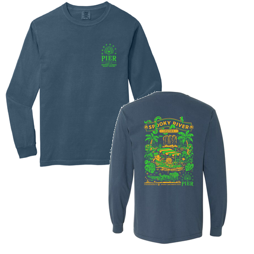 Comfort Colors Unisex Garment-Dyed Heavyweight Long Sleeve T-Shirt -- Midnight