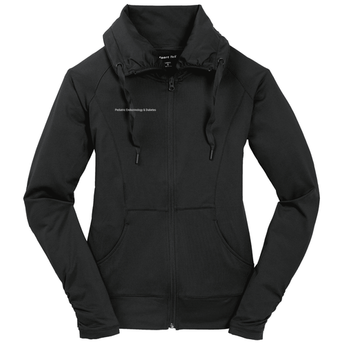 Sport Tek Ladies Sport Wick Stretch Full Zip Jacket -- Black