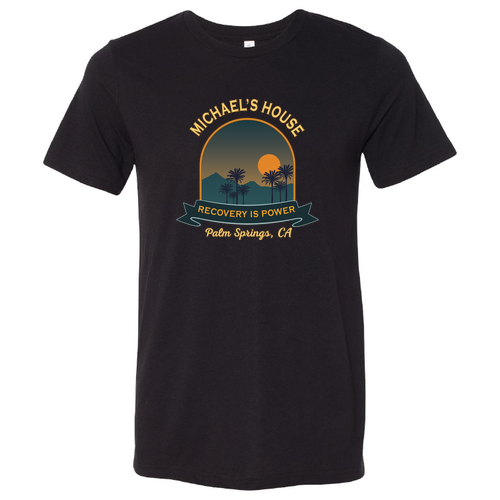 Bella Canvas "Recovery Is Power" Triblend Short Sleeve T-Shirt  -- Solid Black TriBlend
