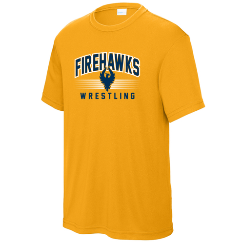 Fire Hawks Wrestling (Youth Shirt) -- Gold