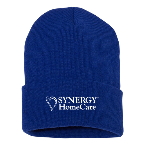 Yupoong Knit Hat with Cuff -- Royal
