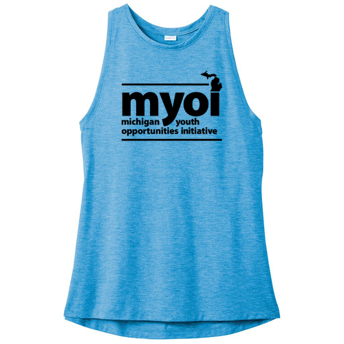 Sport-Tek Ladies PosiCharge Tri-Blend Wicking Tank -- Pond Blue Heather