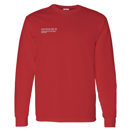 Gildan Heavy Cotton Longsleeve Basic T-Shirt -- Red