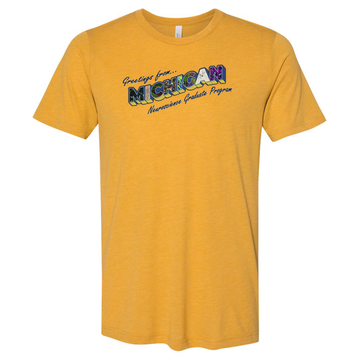 Mens/Unisex Bella Canvas Triblend Short Sleeve T-Shirt -- Mustard Triblend