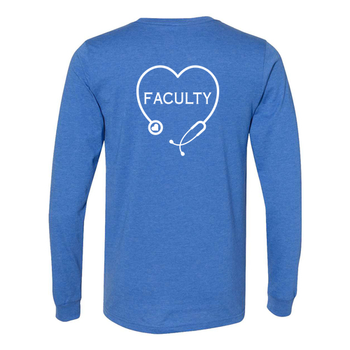 Faculty Bella+Canvas Unisex Heather Cvc Long Sleeve Tee- Heathers -- Heather True Royal