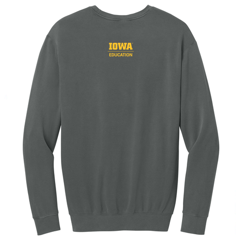 Hawkeye Teachers Comfort Colors Adult Crewneck Sweatshirt -- Pepper