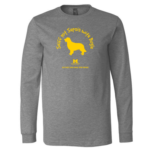 Mens/Unisex Bella Canvas Heather Long Sleeve T-Shirt -- Deep Heather