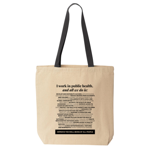 Liberty Bags Canvas Tote with Contrasting Handles -- Natural / Black