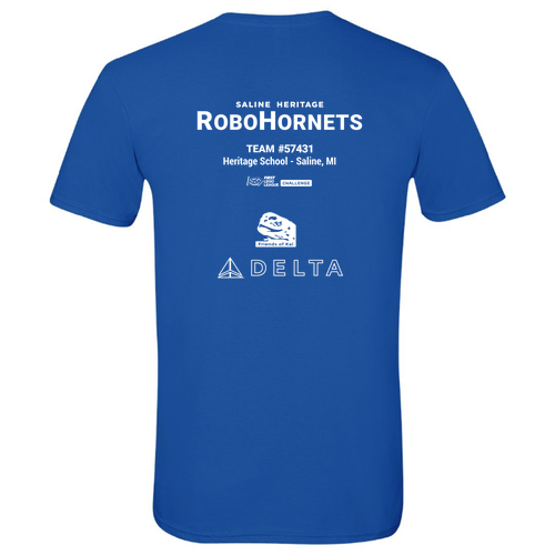 Mens/Unisex Gildan Softstyle Fitted T-Shirt -- Royal, RoboHornets 57431
