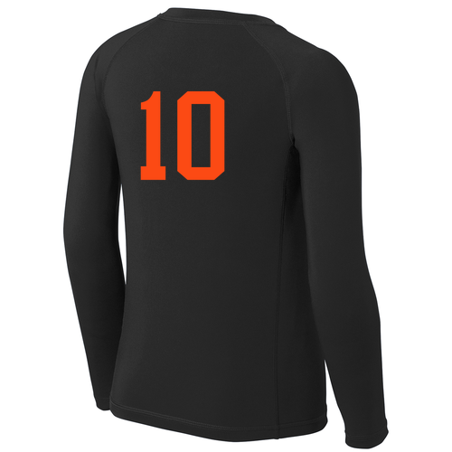 Youth Long Sleeve Rashguard Tee -- Black