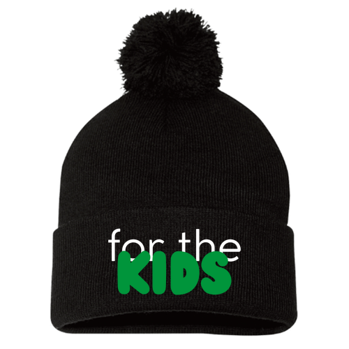 Sportsman Pom Pom Knit Hat -- Black
