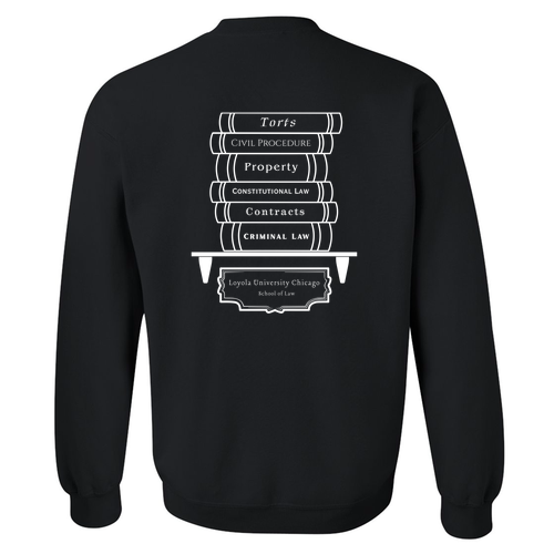 Law Books Crewneck Sweatshirt -- Black
