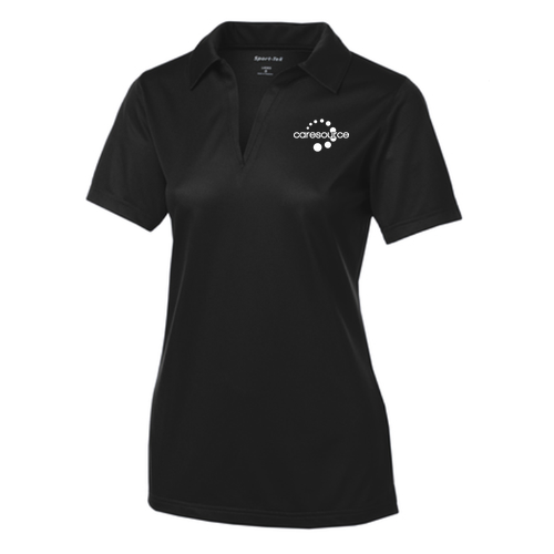 Ladies Sport Tek Active Textured Polo -- Black
