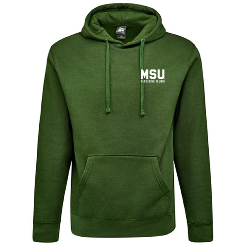 J America Unisex BTB Fleece Hooded Sweatshirt -- Forest Green