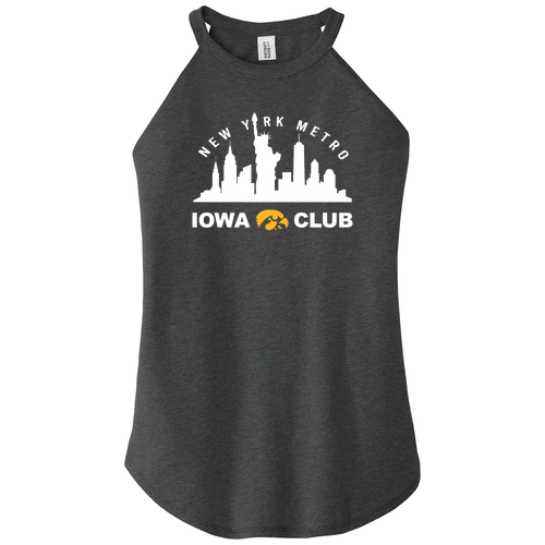 District Made Ladies Perfect Tri Rocker Tank -- Black